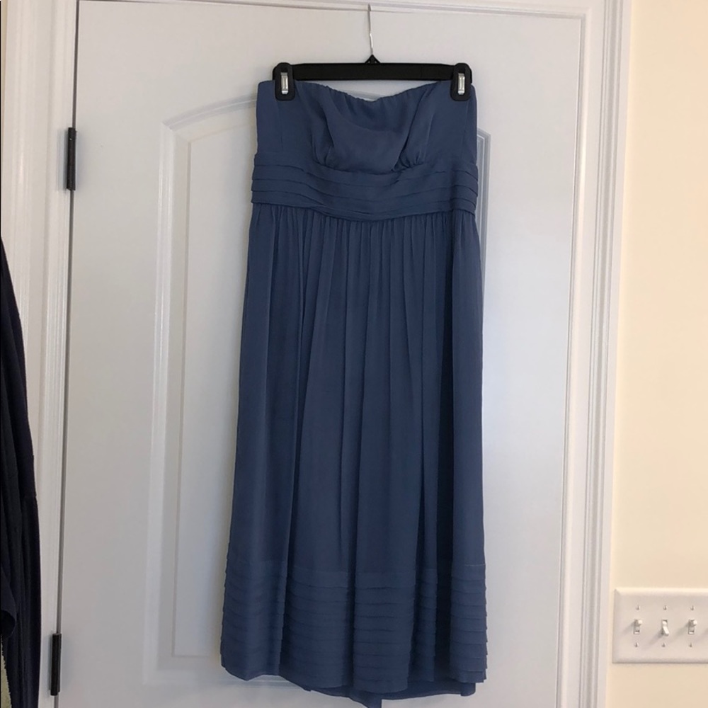 JCrew strapless silk chiffon gown
